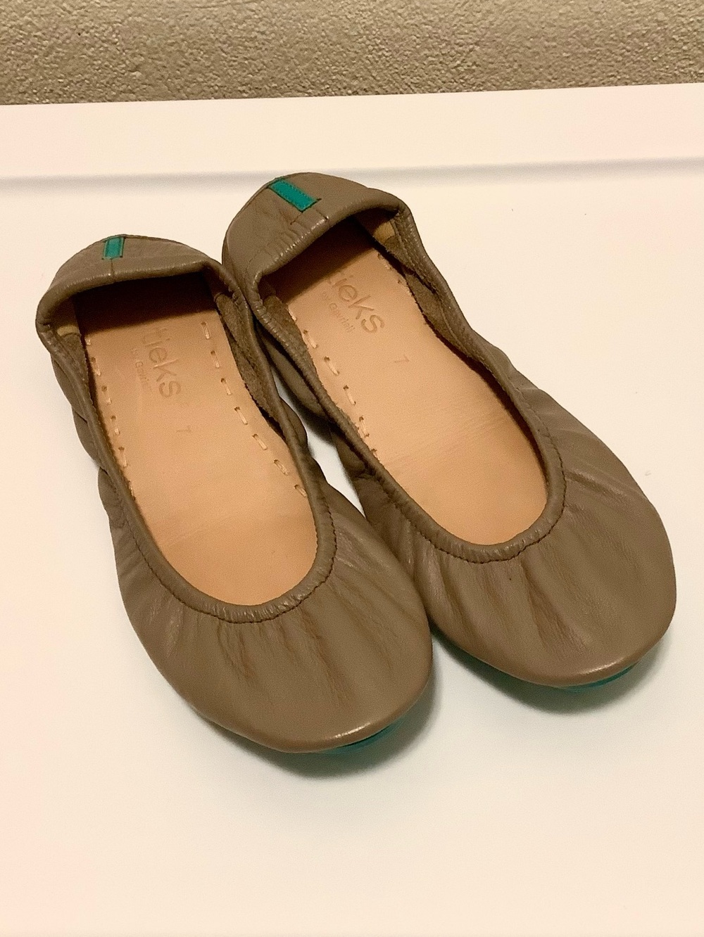 tieks by Gavrieli Brown Italian Leather Flats Sz 8 Comfort Travel Balletcore